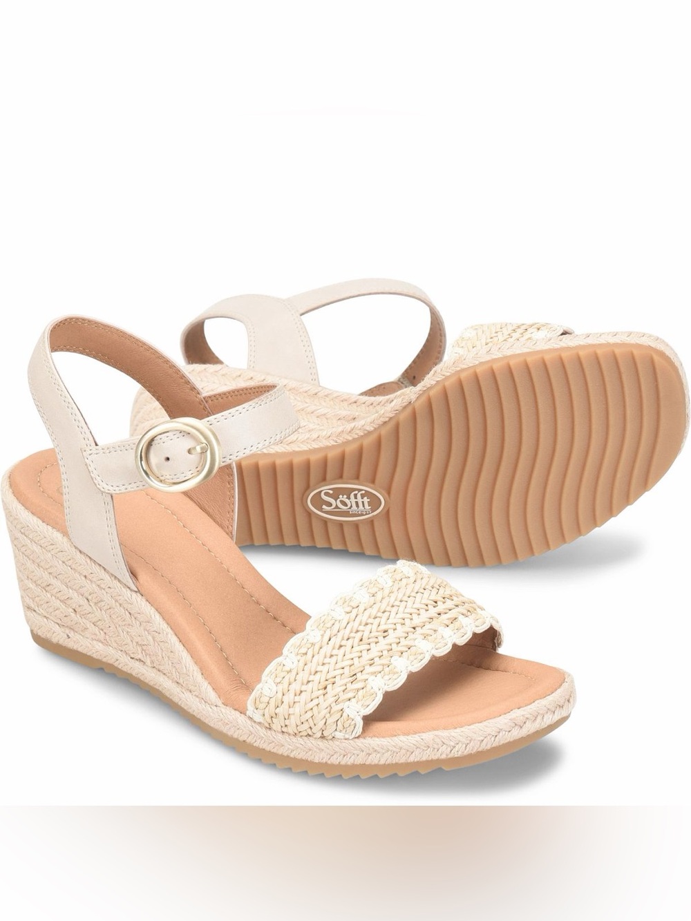 Sofft Inez Woven Espadrille Wedge Sandals